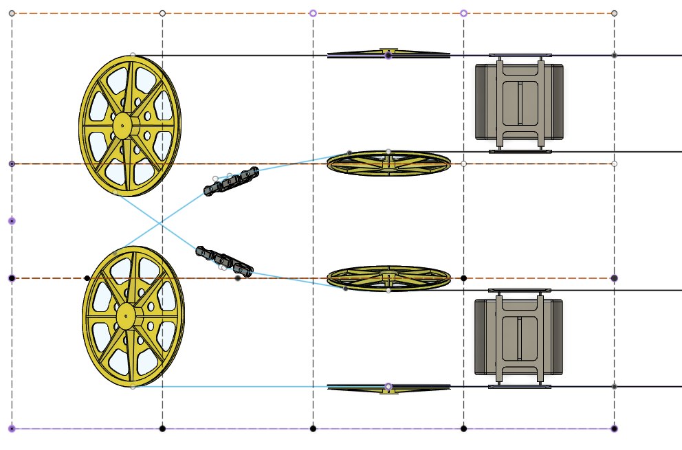 Structure en filaire de la gare aval dans Autodesk Fusion